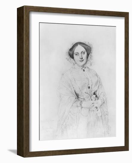 Portrait of Madame Ingres, 1852-Jean Auguste Dominique Ingres-Framed Giclee Print