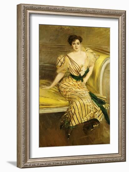 Portrait of Madame Josephina Alvear de Errazuriz, 1892-Giovanni Boldini-Framed Giclee Print