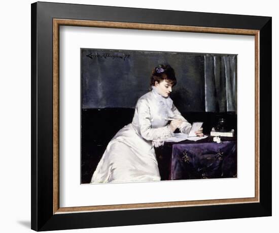 Portrait of Madame Lucien Guitry, 1876-Louise Abbema-Framed Giclee Print