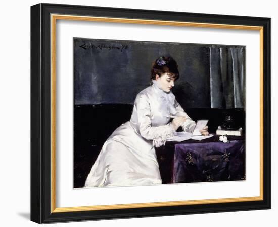 Portrait of Madame Lucien Guitry, 1876-Louise Abbema-Framed Giclee Print