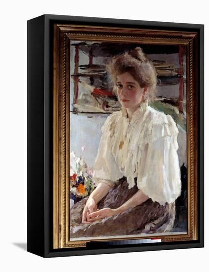 Portrait of Madame Lwoff (1864-1955), Nee Maria Yakovlena Simonovich, Cousin of the Artist, 1895 (O-Valentin Aleksandrovich Serov-Framed Premier Image Canvas