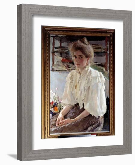 Portrait of Madame Lwoff (1864-1955), Nee Maria Yakovlena Simonovich, Cousin of the Artist, 1895 (O-Valentin Aleksandrovich Serov-Framed Giclee Print