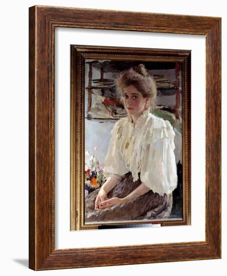 Portrait of Madame Lwoff (1864-1955), Nee Maria Yakovlena Simonovich, Cousin of the Artist, 1895 (O-Valentin Aleksandrovich Serov-Framed Giclee Print