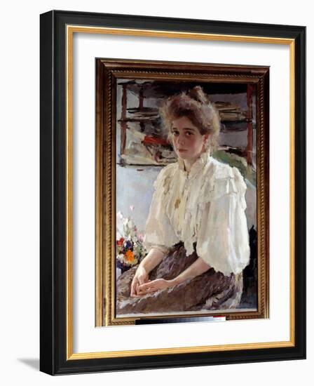 Portrait of Madame Lwoff (1864-1955), Nee Maria Yakovlena Simonovich, Cousin of the Artist, 1895 (O-Valentin Aleksandrovich Serov-Framed Giclee Print