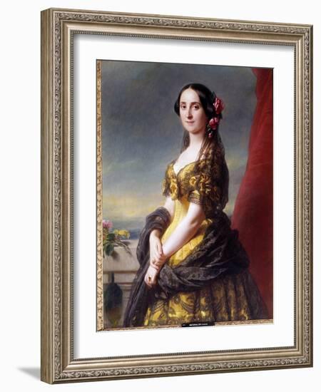 Portrait of Madame Manuel, Countess of Gramedo Painting by Franz Xaver Winterhalter (1806-1873), 19-Franz Xaver Winterhalter-Framed Giclee Print