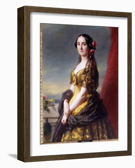 Portrait of Madame Manuel, Countess of Gramedo Painting by Franz Xaver Winterhalter (1806-1873), 19-Franz Xaver Winterhalter-Framed Giclee Print