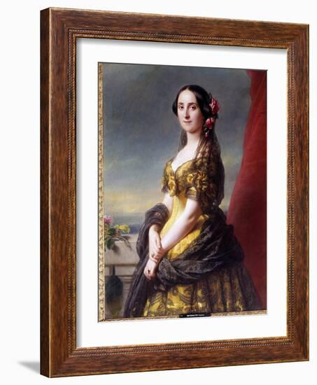 Portrait of Madame Manuel, Countess of Gramedo Painting by Franz Xaver Winterhalter (1806-1873), 19-Franz Xaver Winterhalter-Framed Giclee Print