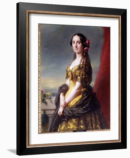 Portrait of Madame Manuel, Countess of Gramedo Painting by Franz Xaver Winterhalter (1806-1873), 19-Franz Xaver Winterhalter-Framed Giclee Print