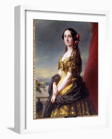 Portrait of Madame Manuel, Countess of Gramedo Painting by Franz Xaver Winterhalter (1806-1873), 19-Franz Xaver Winterhalter-Framed Giclee Print