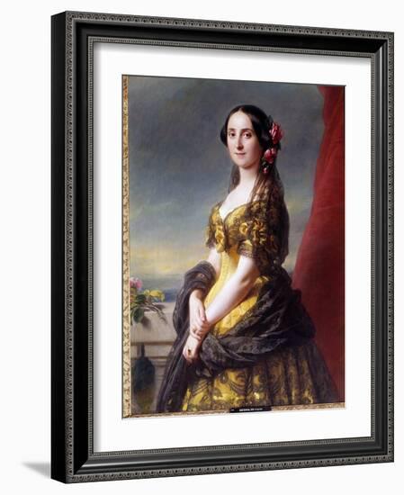 Portrait of Madame Manuel, Countess of Gramedo Painting by Franz Xaver Winterhalter (1806-1873), 19-Franz Xaver Winterhalter-Framed Giclee Print