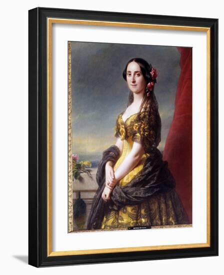 Portrait of Madame Manuel, Countess of Gramedo Painting by Franz Xaver Winterhalter (1806-1873), 19-Franz Xaver Winterhalter-Framed Giclee Print