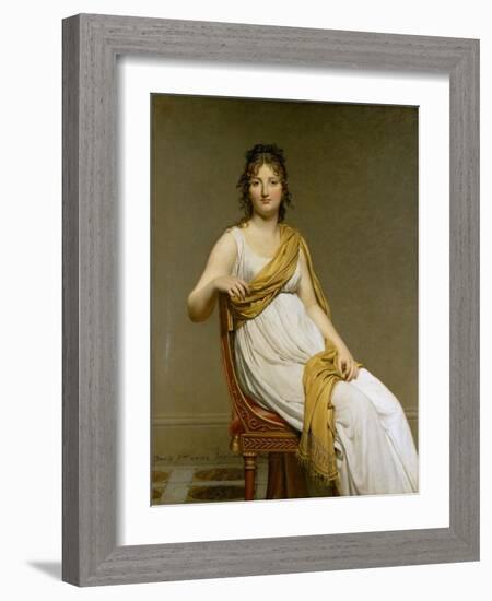Portrait of Madame Raymond De Verninac, Née Henriette Delacroix-Jacques Louis David-Framed Giclee Print
