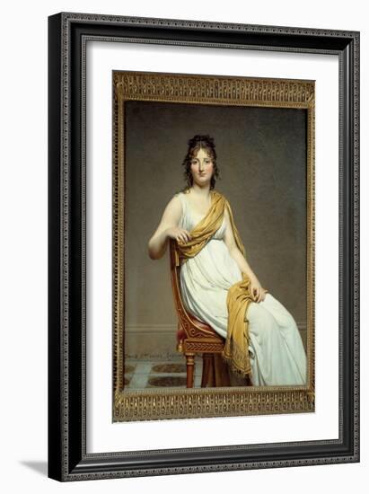Portrait of Madame Raymond Verninac (1780-1827) Sister of Eugene Delacroix Painting by Jacques Loui-Jacques Louis David-Framed Giclee Print