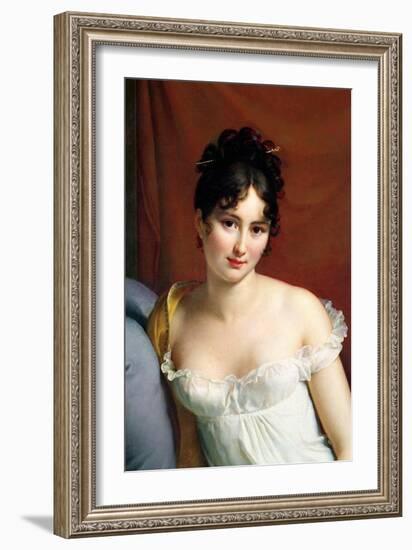 Portrait of Madame Recamier (1777-1849)-Francois Gerard-Framed Giclee Print