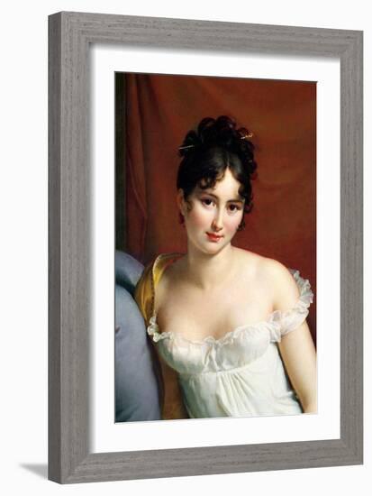 Portrait of Madame Recamier (1777-1849)-Francois Gerard-Framed Giclee Print