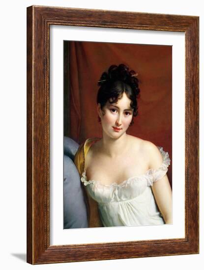 Portrait of Madame Recamier (1777-1849)-Francois Gerard-Framed Giclee Print