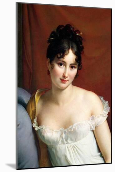 Portrait of Madame Recamier (1777-1849)-Francois Gerard-Mounted Giclee Print
