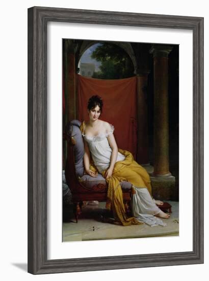 Portrait of Madame Recamier (1777-1849)-Francois Gerard-Framed Giclee Print