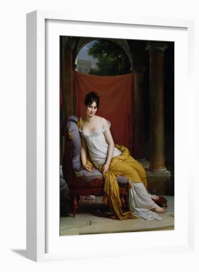 Portrait of Madame Recamier (1777-1849)-Francois Gerard-Framed Giclee Print