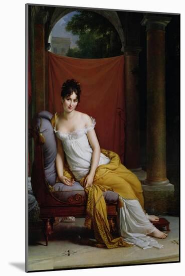 Portrait of Madame Recamier (1777-1849)-Francois Gerard-Mounted Giclee Print