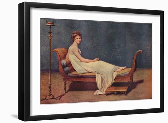 Portrait of Madame Recamier, 1800, (1911)-Jacques-Louis David-Framed Giclee Print