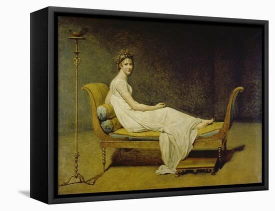 Portrait of Madame Récamier, 1800-Jacques-Louis David-Framed Premier Image Canvas