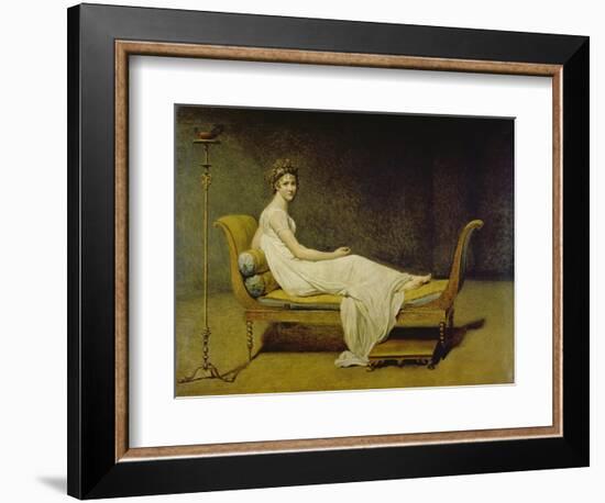 Portrait of Madame Récamier, 1800-Jacques-Louis David-Framed Giclee Print