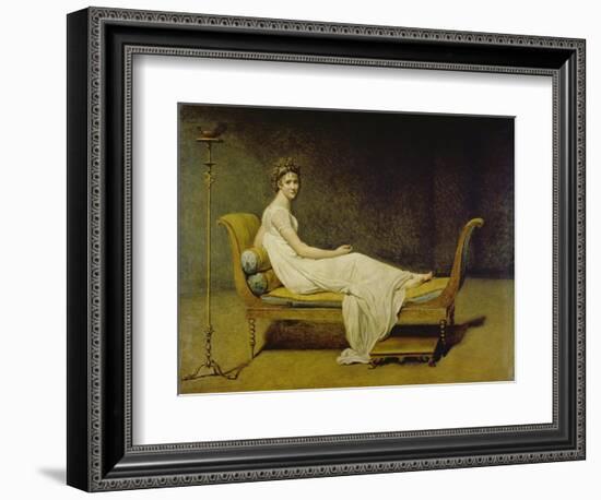 Portrait of Madame Récamier, 1800-Jacques-Louis David-Framed Giclee Print