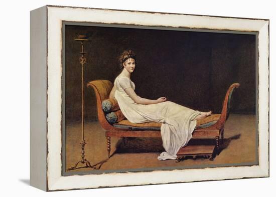 Portrait of Madame Récamier-Jacques-Louis David-Framed Stretched Canvas