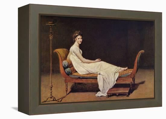 Portrait of Madame Récamier-Jacques-Louis David-Framed Stretched Canvas