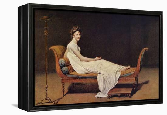 Portrait of Madame Récamier-Jacques-Louis David-Framed Stretched Canvas
