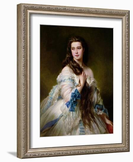 Portrait of Madame Rimsky-Korsakov (1833-78) Nee Varvara Dmitrievna Mergassov, 1864-Franz Xaver Winterhalter-Framed Giclee Print