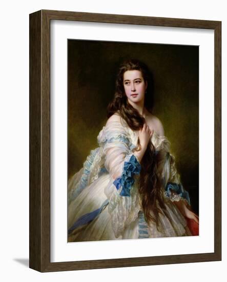 Portrait of Madame Rimsky-Korsakov (1833-78) Nee Varvara Dmitrievna Mergassov, 1864-Franz Xaver Winterhalter-Framed Giclee Print