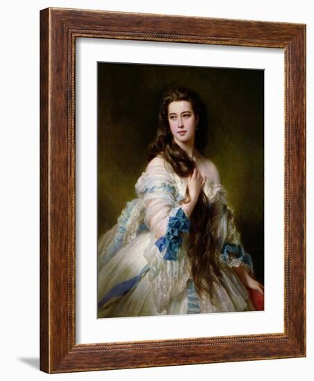 Portrait of Madame Rimsky-Korsakov (1833-78) Nee Varvara Dmitrievna Mergassov, 1864-Franz Xaver Winterhalter-Framed Giclee Print