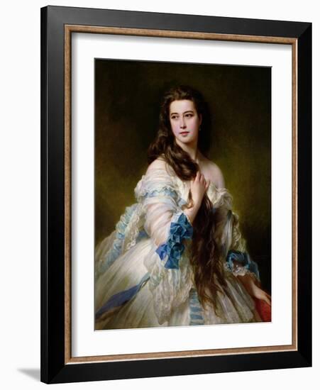 Portrait of Madame Rimsky-Korsakov (1833-78) Nee Varvara Dmitrievna Mergassov, 1864-Franz Xaver Winterhalter-Framed Giclee Print