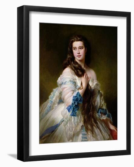 Portrait of Madame Rimsky-Korsakov (1833-78) Nee Varvara Dmitrievna Mergassov, 1864-Franz Xaver Winterhalter-Framed Giclee Print