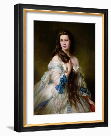 Portrait of Madame Rimsky-Korsakov (1833-78) Nee Varvara Dmitrievna Mergassov, 1864-Franz Xaver Winterhalter-Framed Giclee Print