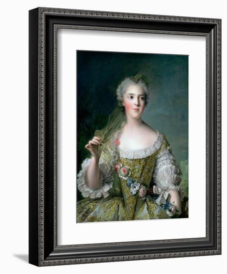Portrait of Madame Sophie (1734-82), Daughter of Louis XV, at Fontevrault, 1748-Jean-Marc Nattier-Framed Giclee Print