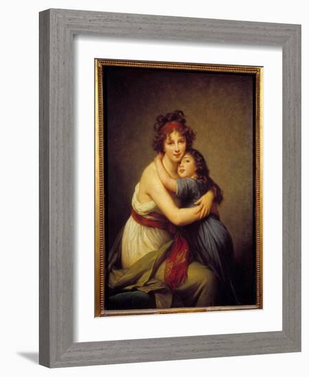 Portrait of Madame Vigee Lebrun and Her Daughter Jeanne-Lucie-Louise (1780-1819), 1789 (Oil on Canv-Elisabeth Louise Vigee-LeBrun-Framed Giclee Print