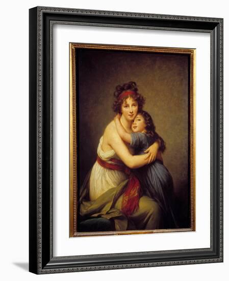 Portrait of Madame Vigee Lebrun and Her Daughter Jeanne-Lucie-Louise (1780-1819), 1789 (Oil on Canv-Elisabeth Louise Vigee-LeBrun-Framed Giclee Print