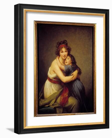 Portrait of Madame Vigee Lebrun and Her Daughter Jeanne-Lucie-Louise (1780-1819), 1789 (Oil on Canv-Elisabeth Louise Vigee-LeBrun-Framed Giclee Print