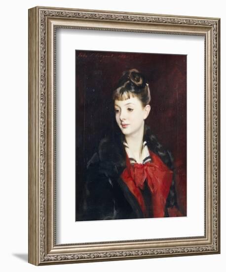 Portrait of Madamoiselle Suzanne Poirson, 1884-John Singer Sargent-Framed Giclee Print