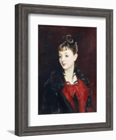 Portrait of Madamoiselle Suzanne Poirson, 1884-John Singer Sargent-Framed Giclee Print