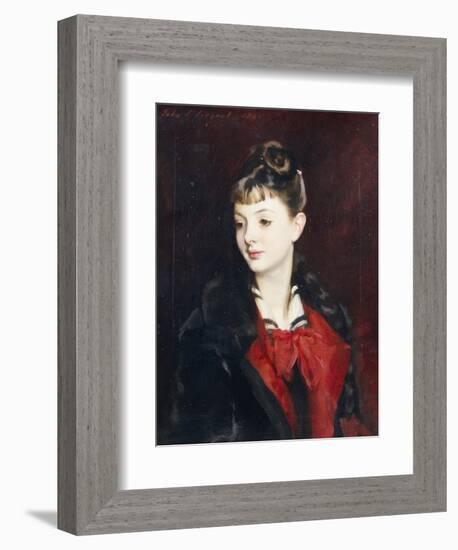 Portrait of Madamoiselle Suzanne Poirson, 1884-John Singer Sargent-Framed Giclee Print