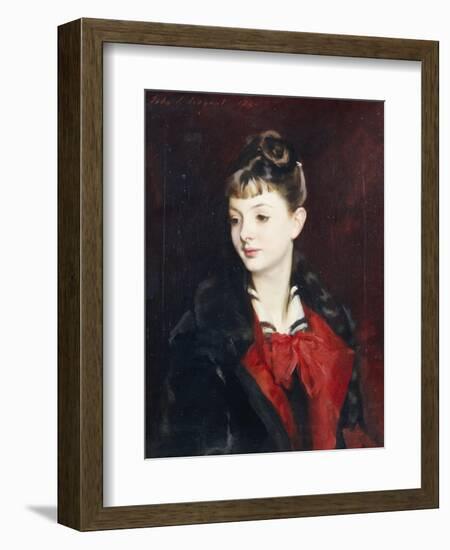 Portrait of Madamoiselle Suzanne Poirson, 1884-John Singer Sargent-Framed Giclee Print