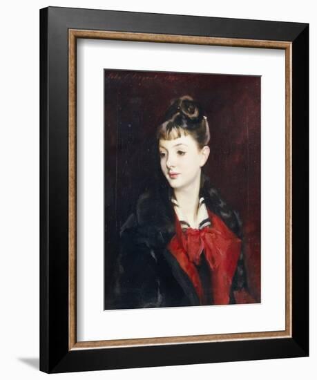 Portrait of Madamoiselle Suzanne Poirson, 1884-John Singer Sargent-Framed Giclee Print