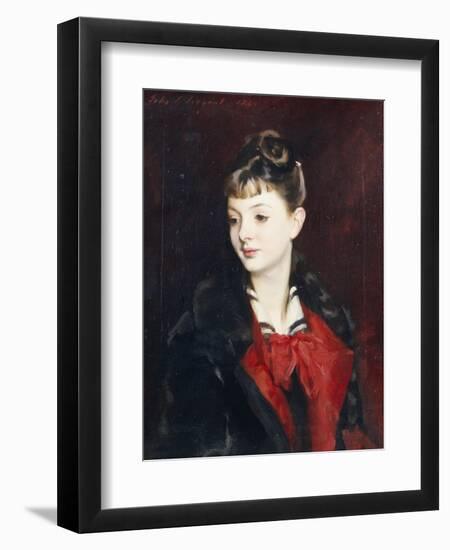 Portrait of Madamoiselle Suzanne Poirson, 1884-John Singer Sargent-Framed Giclee Print