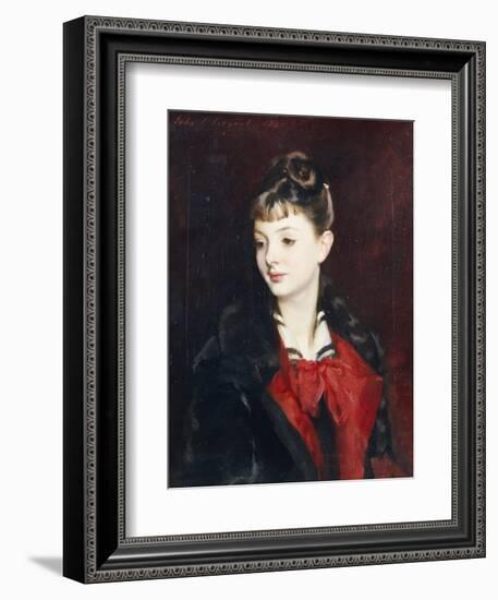 Portrait of Madamoiselle Suzanne Poirson, 1884-John Singer Sargent-Framed Giclee Print