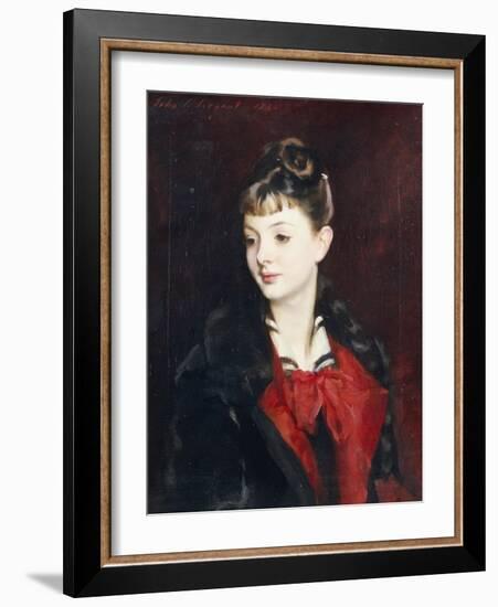 Portrait of Madamoiselle Suzanne Poirson, 1884-John Singer Sargent-Framed Giclee Print