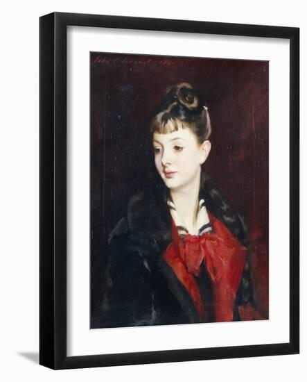 Portrait of Madamoiselle Suzanne Poirson, 1884-John Singer Sargent-Framed Giclee Print